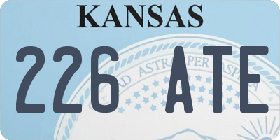 KS license plate 226ATE