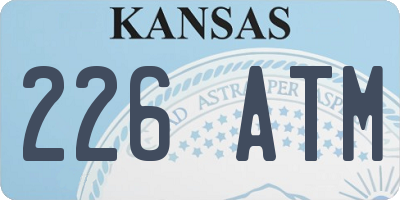 KS license plate 226ATM