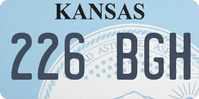KS license plate 226BGH