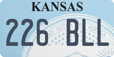KS license plate 226BLL