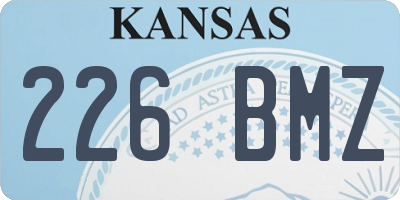 KS license plate 226BMZ