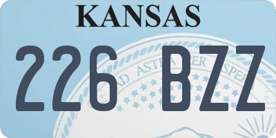 KS license plate 226BZZ