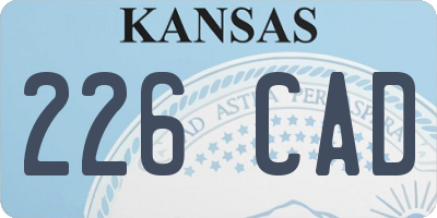 KS license plate 226CAD