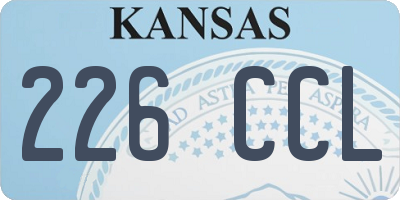 KS license plate 226CCL