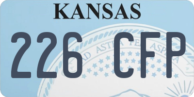 KS license plate 226CFP