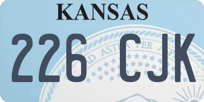 KS license plate 226CJK