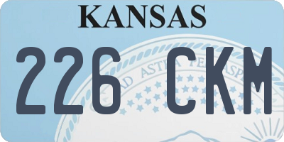 KS license plate 226CKM