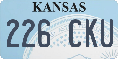 KS license plate 226CKU