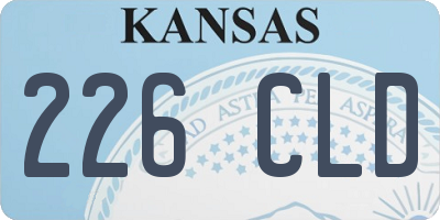 KS license plate 226CLD