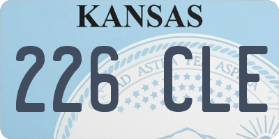 KS license plate 226CLE