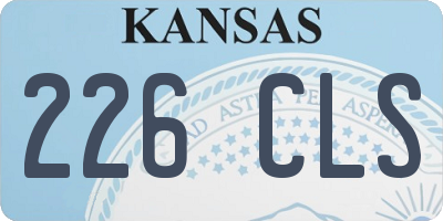 KS license plate 226CLS