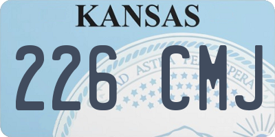 KS license plate 226CMJ