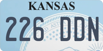 KS license plate 226DDN