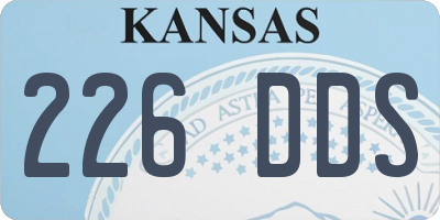 KS license plate 226DDS