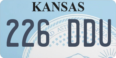 KS license plate 226DDU