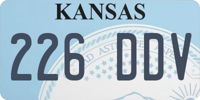 KS license plate 226DDV