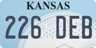 KS license plate 226DEB