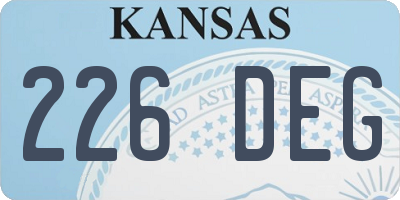KS license plate 226DEG