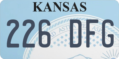 KS license plate 226DFG
