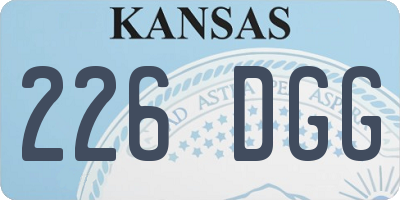 KS license plate 226DGG