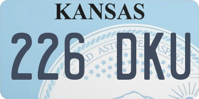 KS license plate 226DKU