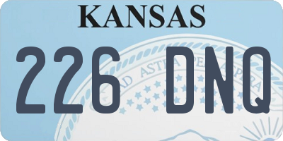 KS license plate 226DNQ