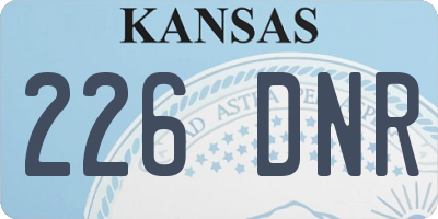 KS license plate 226DNR