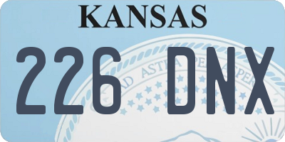 KS license plate 226DNX