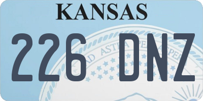 KS license plate 226DNZ
