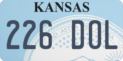 KS license plate 226DOL