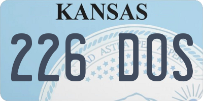 KS license plate 226DOS