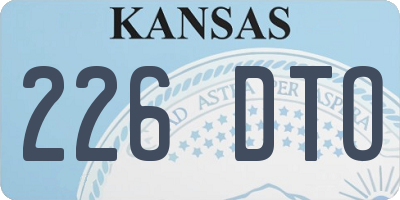 KS license plate 226DTO