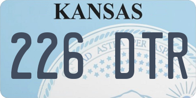 KS license plate 226DTR