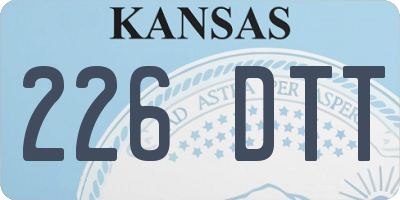 KS license plate 226DTT