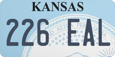 KS license plate 226EAL