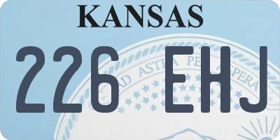 KS license plate 226EHJ