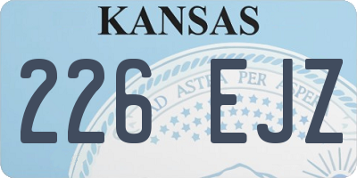 KS license plate 226EJZ