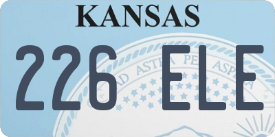 KS license plate 226ELE
