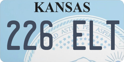 KS license plate 226ELT