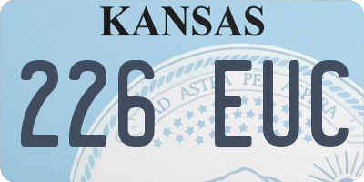KS license plate 226EUC
