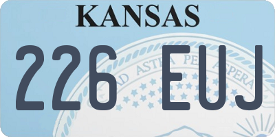 KS license plate 226EUJ