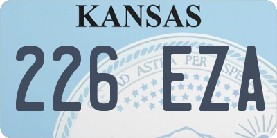 KS license plate 226EZA