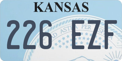 KS license plate 226EZF