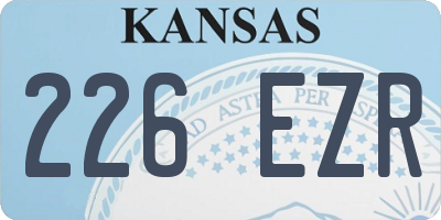 KS license plate 226EZR