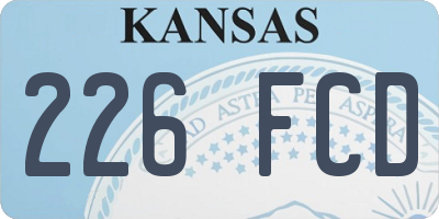 KS license plate 226FCD