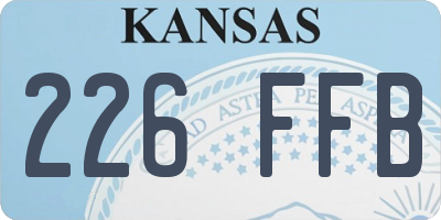 KS license plate 226FFB