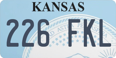 KS license plate 226FKL