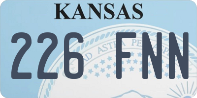 KS license plate 226FNN