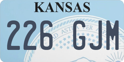 KS license plate 226GJM
