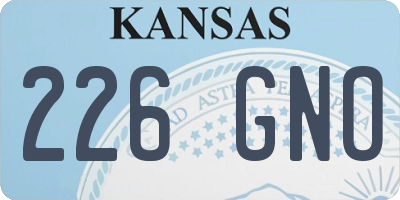 KS license plate 226GNO